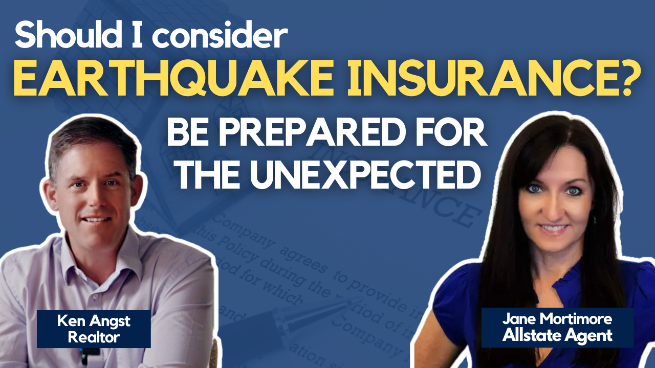 Should I Consider Earthquake Insurance? Be Prepared for the Unexpected. Images of Ken Angst, Angst Real Estate, and Jane Mortimore, Allstate Insurance .