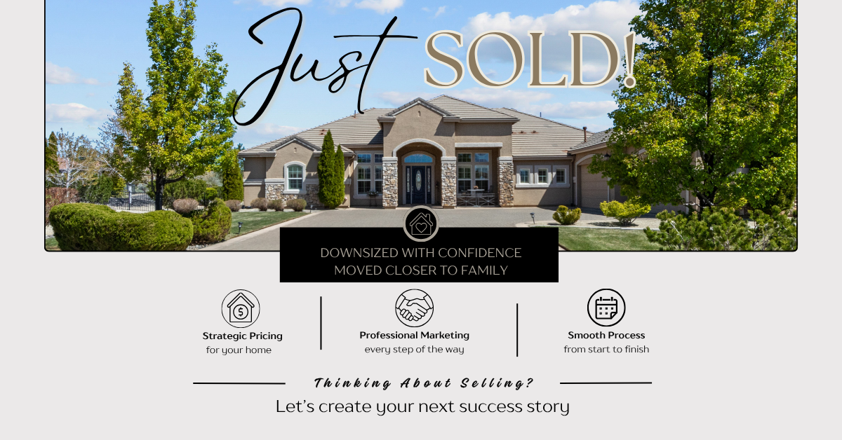 Just Sold with image of Mount Rose Estates Home
