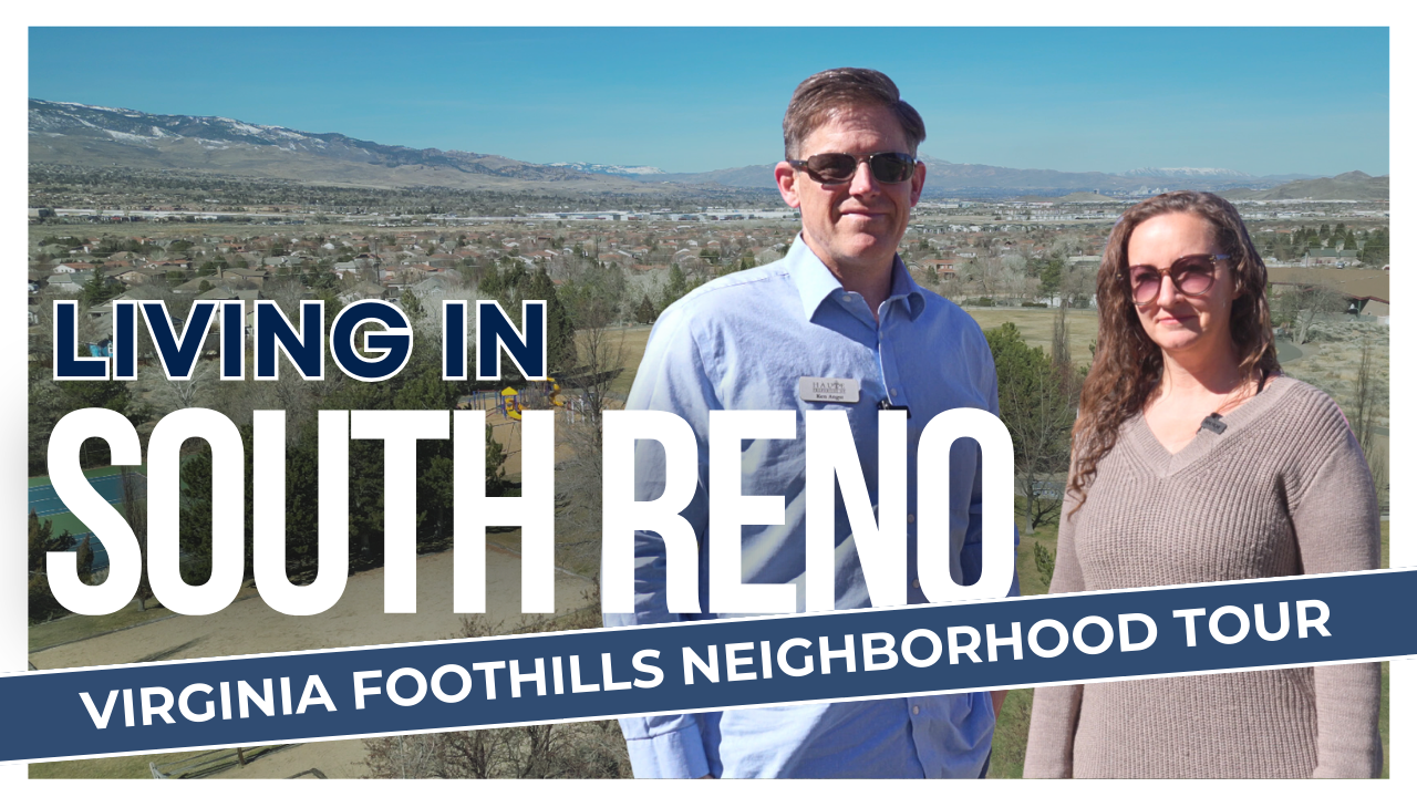 Virginia Foothills Neighborhood Tour text with image of Ken Angst and Elena Boland